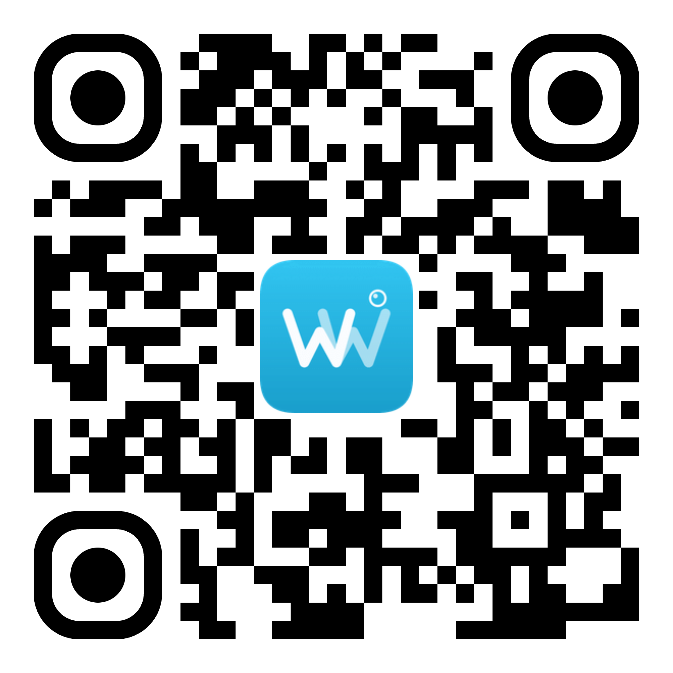 Scan QR code to download the Wishy Washy customer app